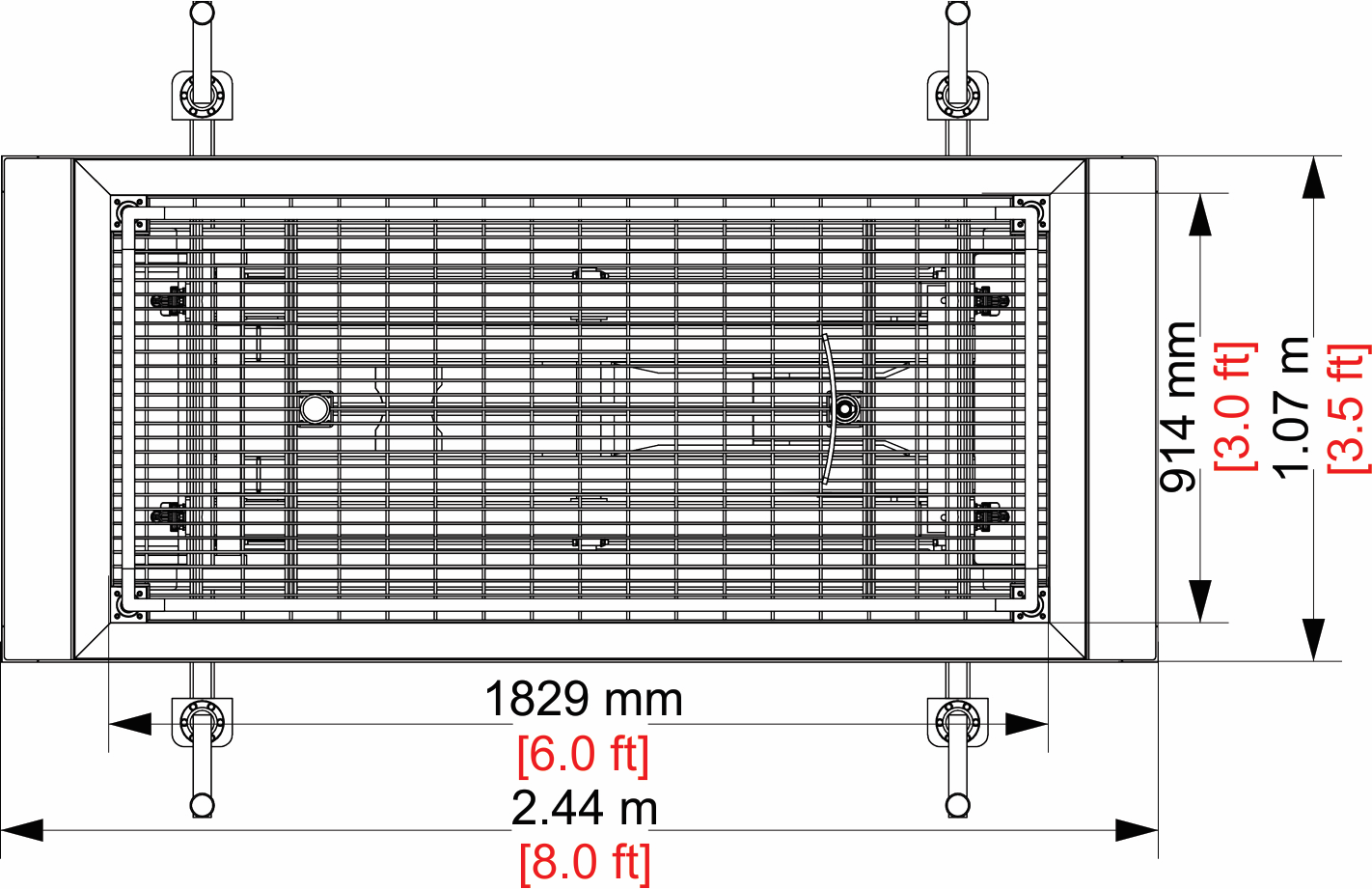 Scissor Lift - 42 x 96 Spec Sheet