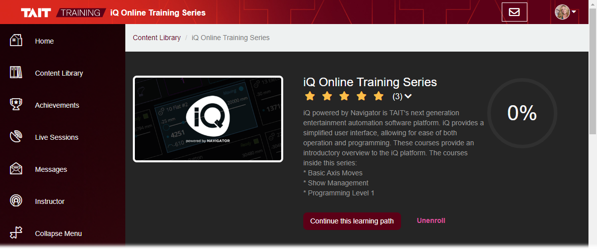 iQ Online Training series (Online)